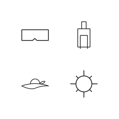 basit Seviyelendirilmiş Icons set seyahat