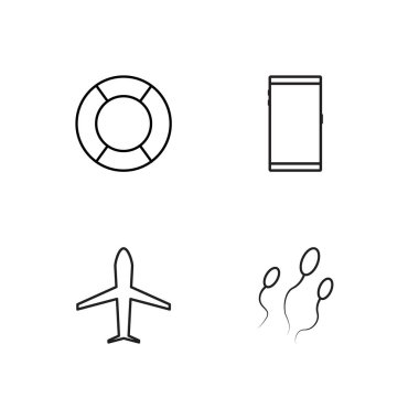 basit Seviyelendirilmiş Icons set seyahat