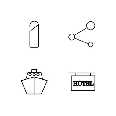 basit Seviyelendirilmiş Icons set seyahat