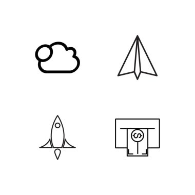 basit Seviyelendirilmiş Icons set seyahat