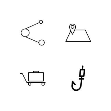 basit Seviyelendirilmiş Icons set seyahat