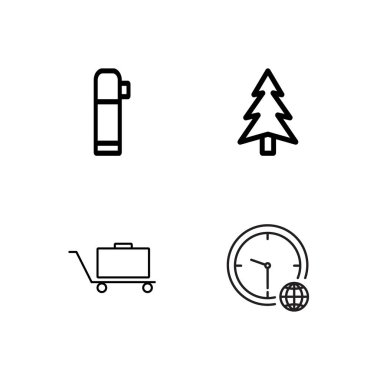 basit Seviyelendirilmiş Icons set seyahat