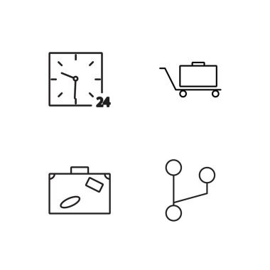 basit Seviyelendirilmiş Icons set seyahat