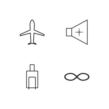 basit Seviyelendirilmiş Icons set seyahat