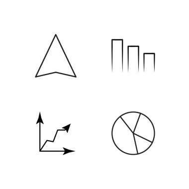 Pazarlama basit Seviyelendirilmiş Icons set