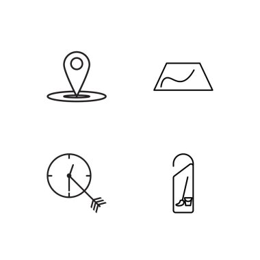 basit Seviyelendirilmiş Icons set seyahat