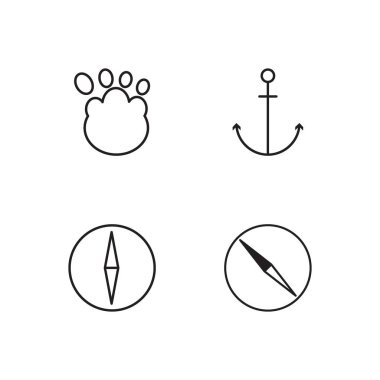 basit Seviyelendirilmiş Icons set seyahat