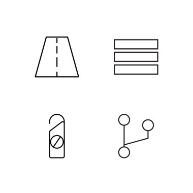 basit Seviyelendirilmiş Icons set seyahat