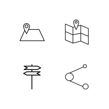 basit Seviyelendirilmiş Icons set seyahat