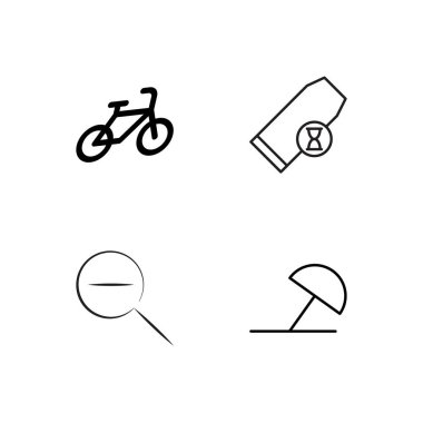 basit Seviyelendirilmiş Icons set seyahat