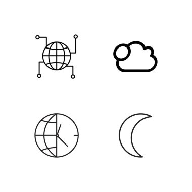 basit Seviyelendirilmiş Icons set seyahat