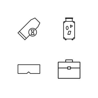 basit Seviyelendirilmiş Icons set seyahat