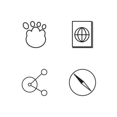 basit Seviyelendirilmiş Icons set seyahat