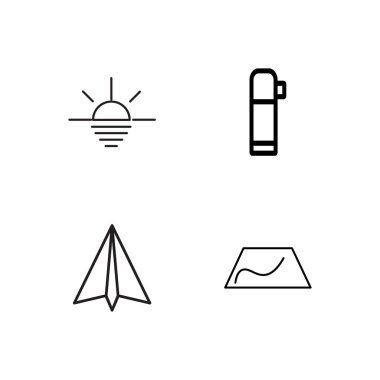 basit Seviyelendirilmiş Icons set seyahat