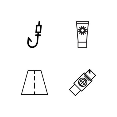 basit Seviyelendirilmiş Icons set seyahat