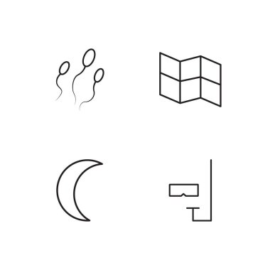 basit Seviyelendirilmiş Icons set seyahat