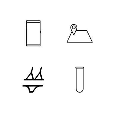 basit Seviyelendirilmiş Icons set seyahat