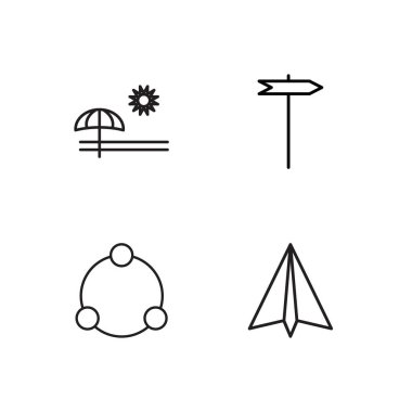 basit Seviyelendirilmiş Icons set seyahat