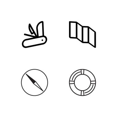 basit Seviyelendirilmiş Icons set seyahat