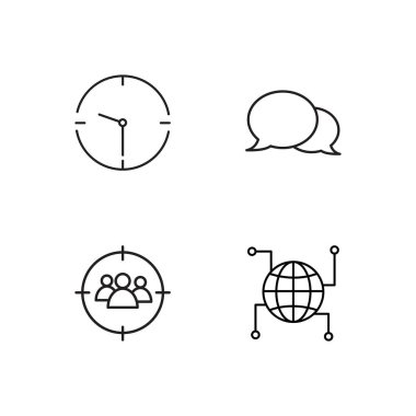 Pazarlama basit Seviyelendirilmiş Icons set