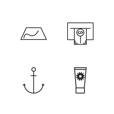 basit Seviyelendirilmiş Icons set seyahat