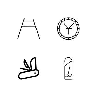 basit Seviyelendirilmiş Icons set seyahat