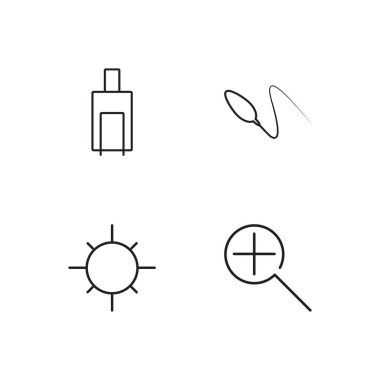 basit Seviyelendirilmiş Icons set seyahat