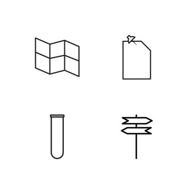 basit Seviyelendirilmiş Icons set seyahat