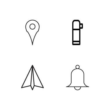 basit Seviyelendirilmiş Icons set seyahat