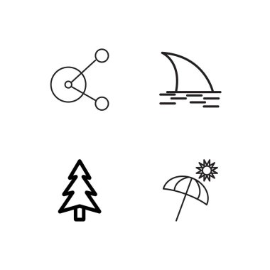 basit Seviyelendirilmiş Icons set seyahat