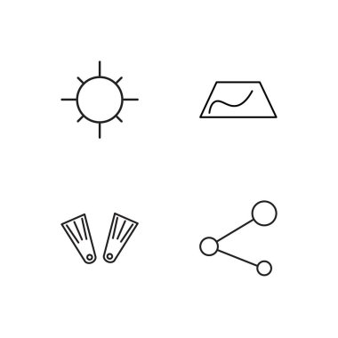 basit Seviyelendirilmiş Icons set seyahat