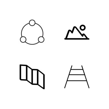 basit Seviyelendirilmiş Icons set seyahat