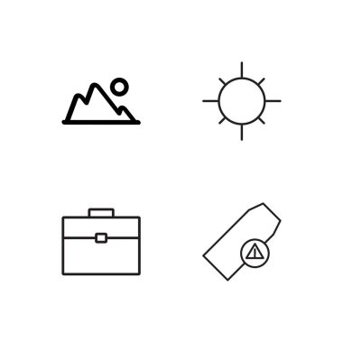 basit Seviyelendirilmiş Icons set seyahat