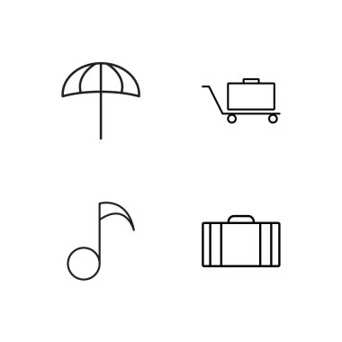 basit Seviyelendirilmiş Icons set seyahat