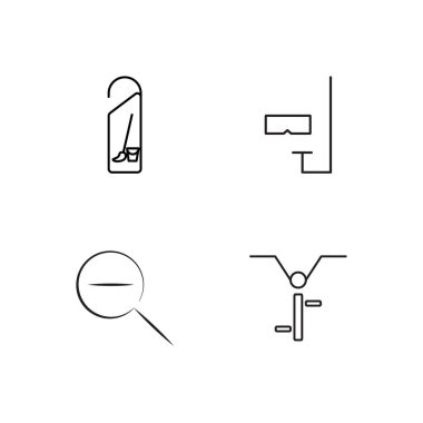 basit Seviyelendirilmiş Icons set seyahat