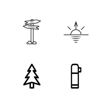 basit Seviyelendirilmiş Icons set seyahat