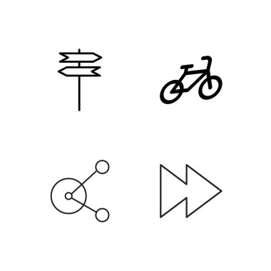 basit Seviyelendirilmiş Icons set seyahat