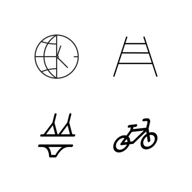 basit Seviyelendirilmiş Icons set seyahat