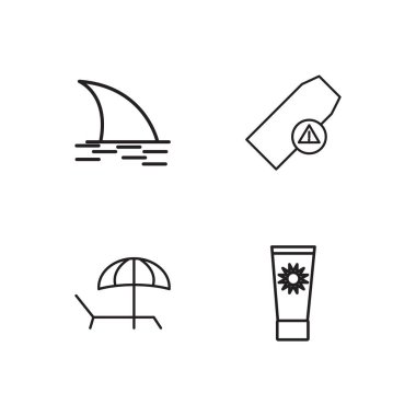 basit Seviyelendirilmiş Icons set seyahat