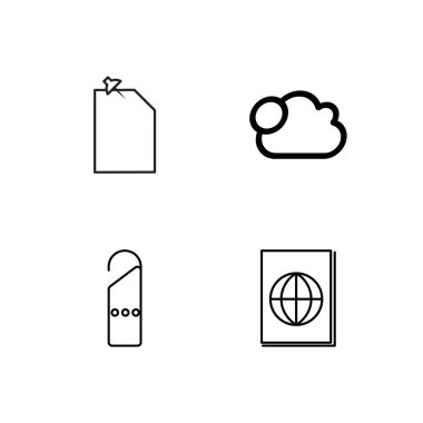 basit Seviyelendirilmiş Icons set seyahat