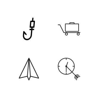 basit Seviyelendirilmiş Icons set seyahat