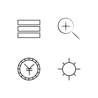 basit Seviyelendirilmiş Icons set seyahat