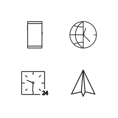 basit Seviyelendirilmiş Icons set seyahat