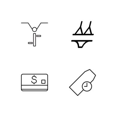 basit Seviyelendirilmiş Icons set seyahat