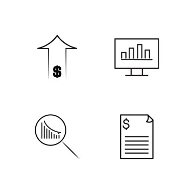 Pazarlama basit Seviyelendirilmiş Icons set