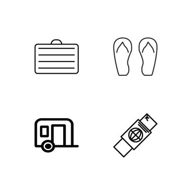 basit Seviyelendirilmiş Icons set seyahat