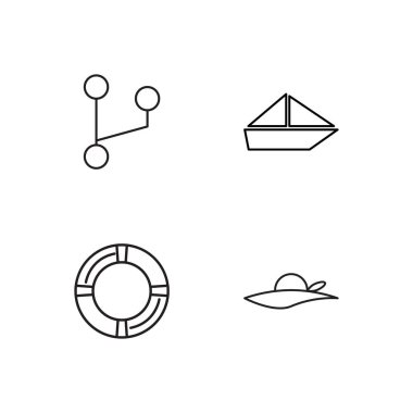 basit Seviyelendirilmiş Icons set seyahat