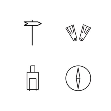 basit Seviyelendirilmiş Icons set seyahat