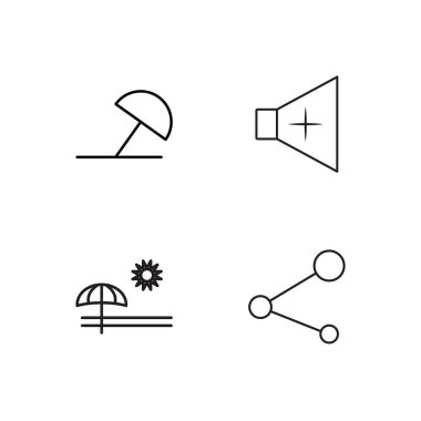 basit Seviyelendirilmiş Icons set seyahat