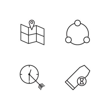 basit Seviyelendirilmiş Icons set seyahat